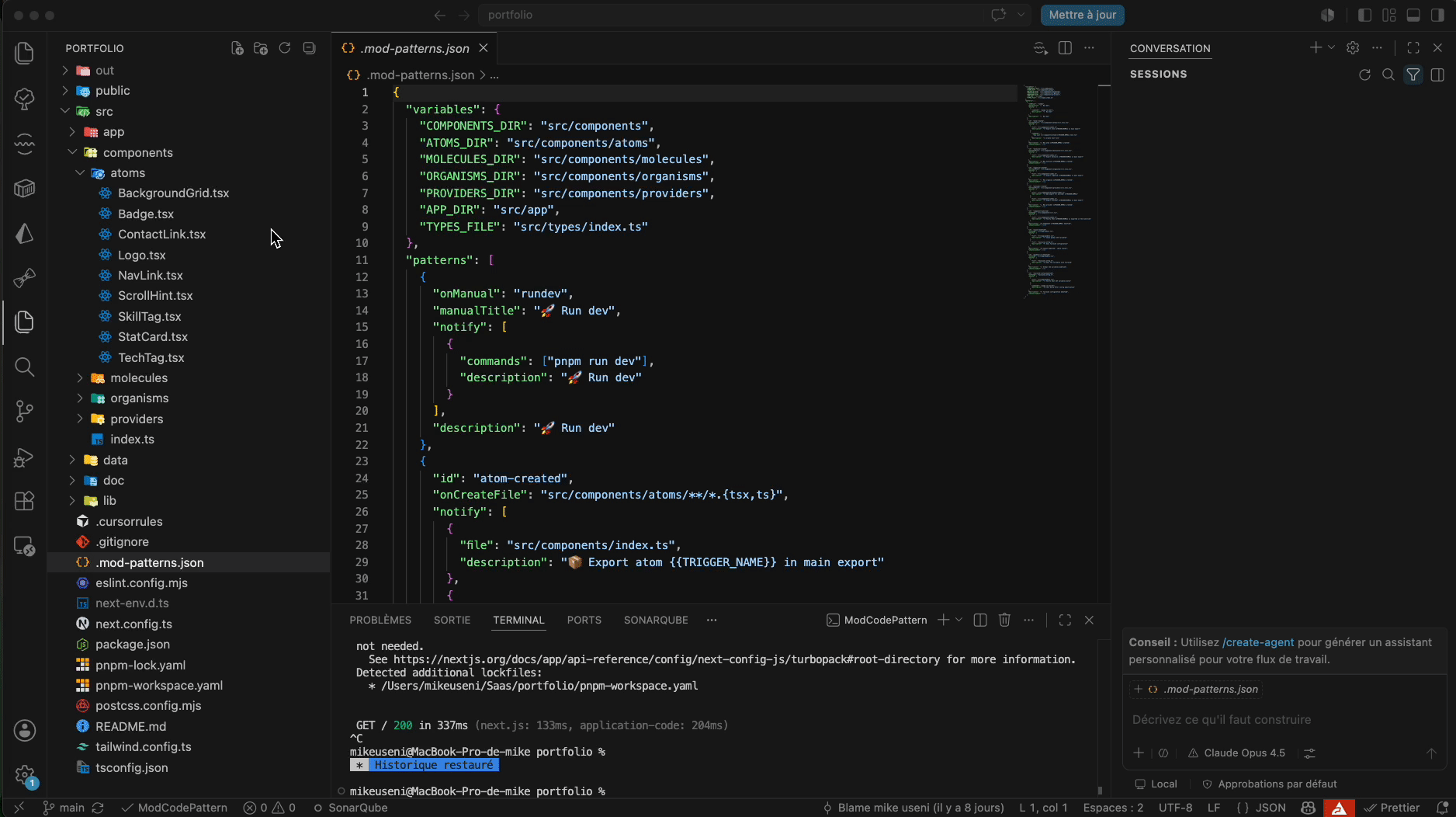 Démonstration ModCodePattern en action